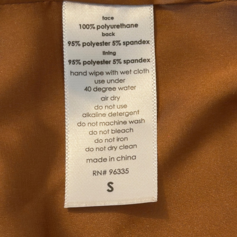 Susana Monaco Faux Leather Vest and Pleated Mini Skirt Set Tan Brown Womens S - Picture 8 of 13